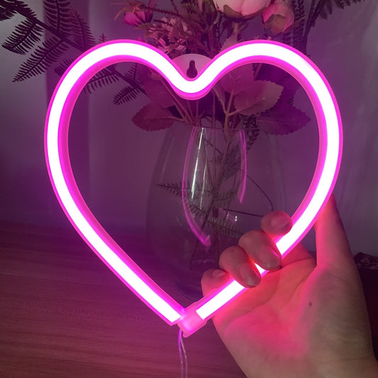 Heart Neon Bed Lamp